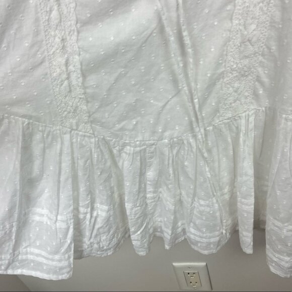 NWT Bardot Henriette White Mini Dress Lace CottonSize Medium or 8 Boho Romantic - Picture 8 of 16